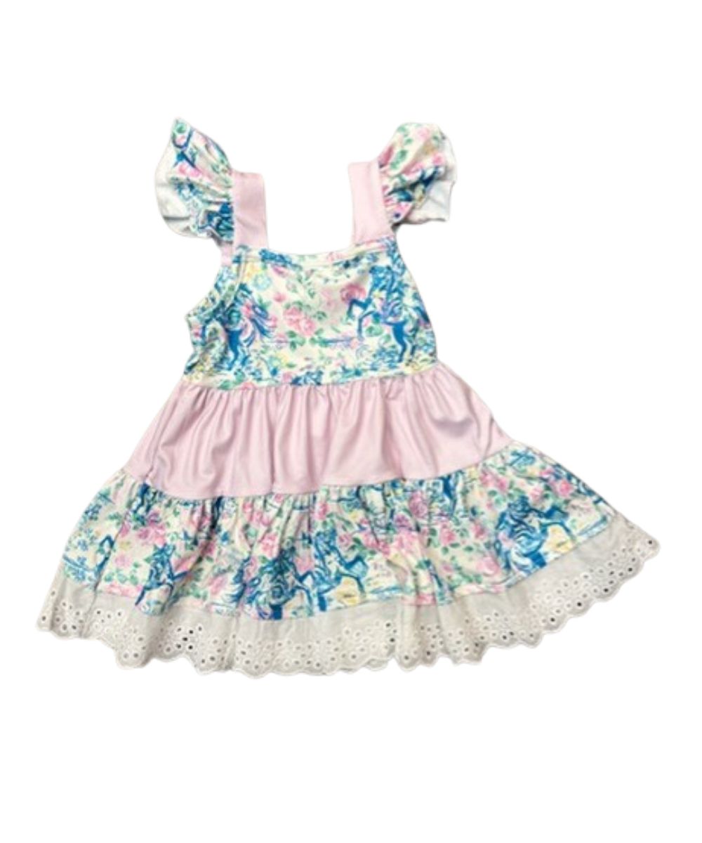 Shea Baby Little Girls' Floral Frontier Dress