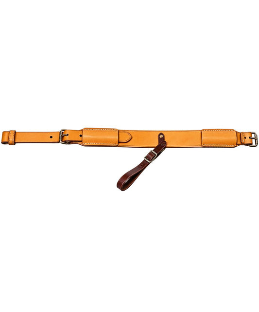 Hilltop Tack 3" wide skirting leather flank cinch with nickel plated hardware in light oil