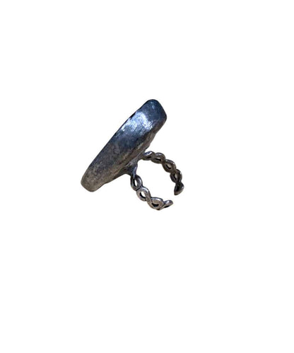A Rare Bird Women's Round Slab Stone Ring