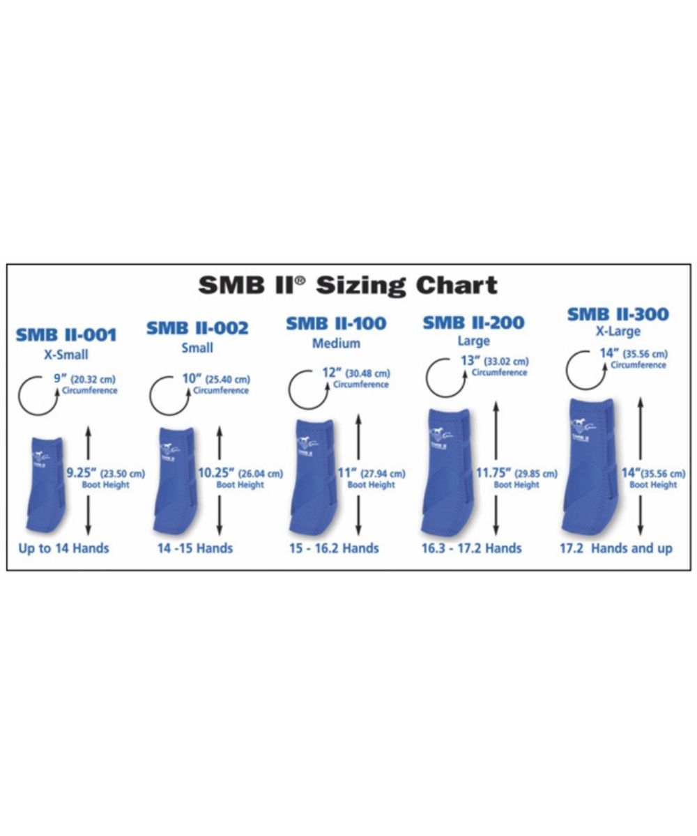 Horse sport boots size chart