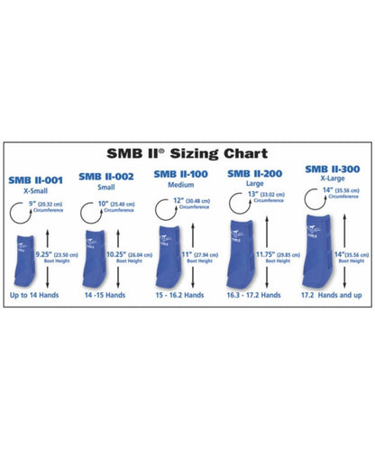 Horse sport boots size chart