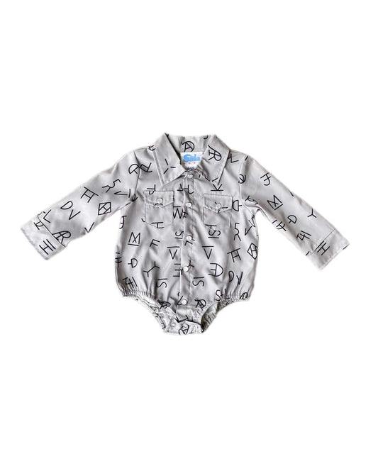 Shea Baby Infant/Toddler Brand Print Snap Onesie