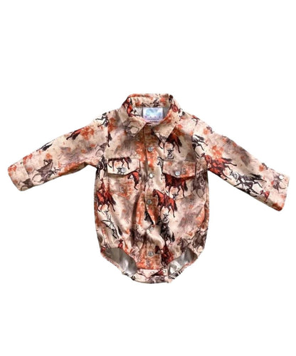 Shea Baby Infant Boys' Pearl Snap Onesie