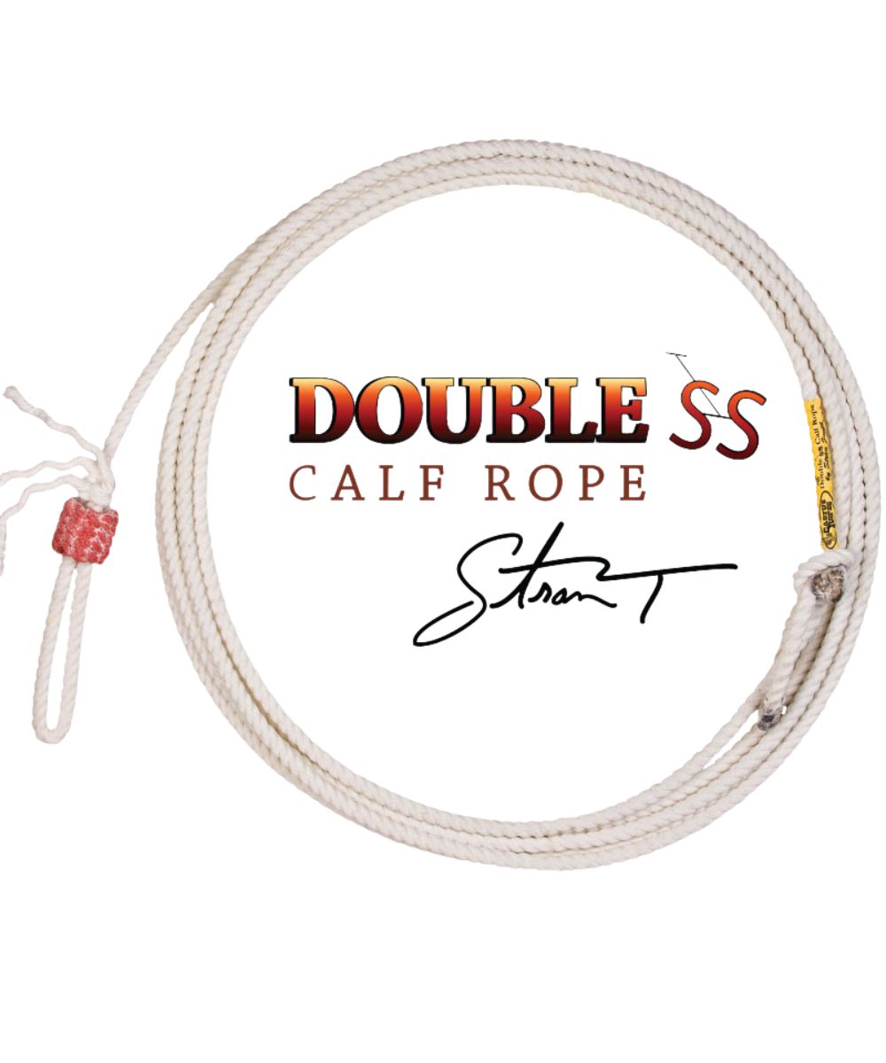 28' Long Double S Calf Rope In White