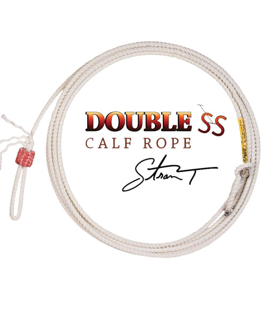 28' Long Double S Calf Rope In White