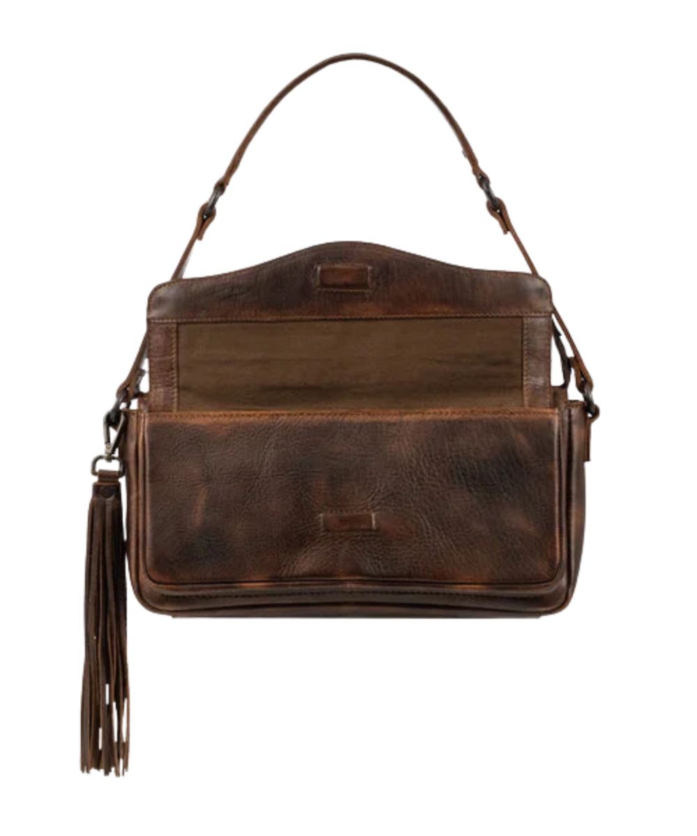 View of the magnetic snap flap front pocket