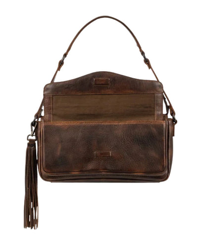 View of the magnetic snap flap front pocket