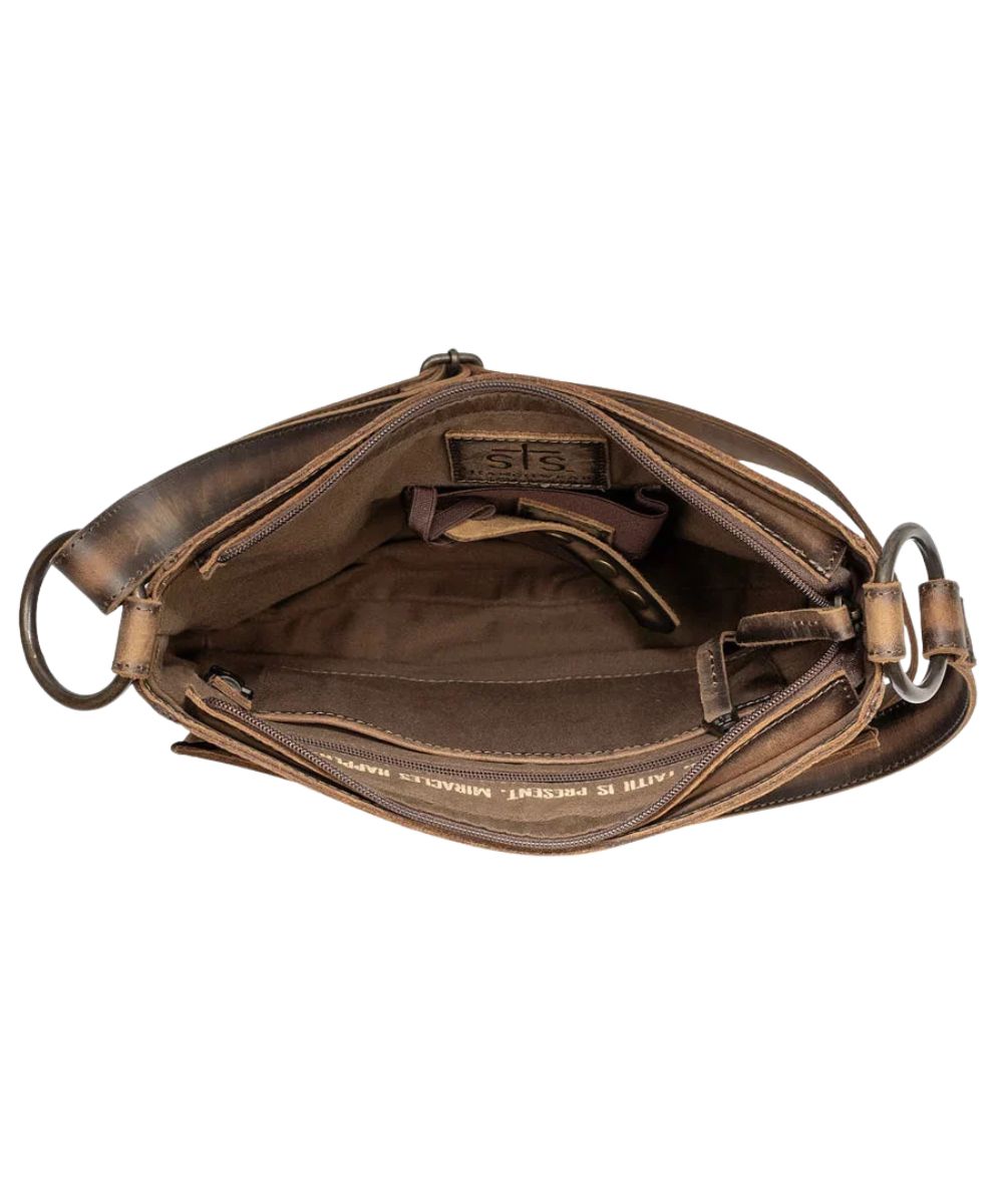 Interior view of the main compartment featuring the interior concealed carry compartment