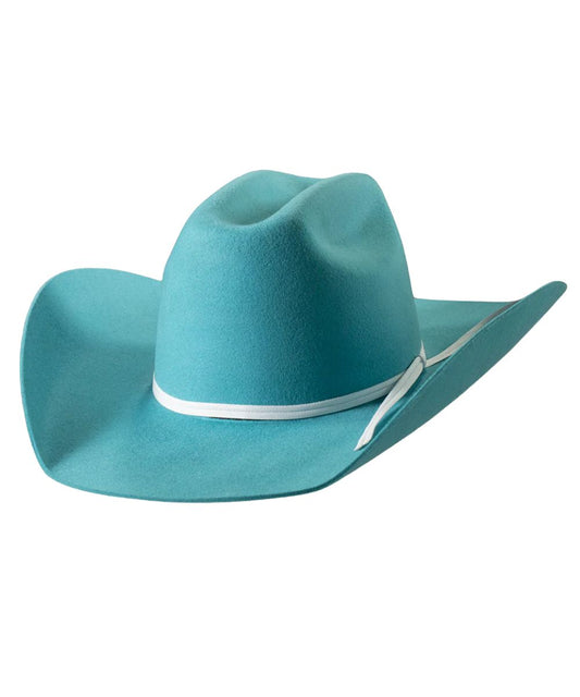 Girl's Western Wool Hat Featuring A 4" Brim And Cattleman Crown