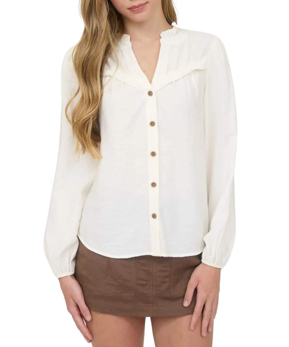 Blu Pepper Women's Ruffle Blouse