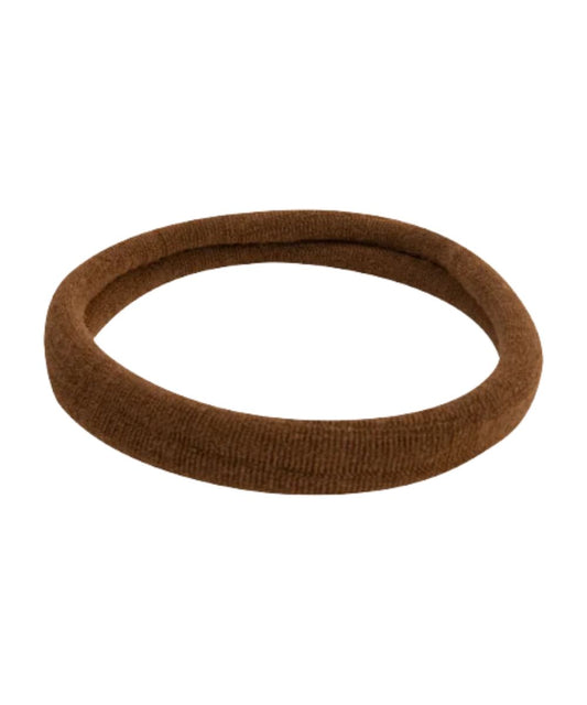 Classic Equine tail elastic braiding band in brown