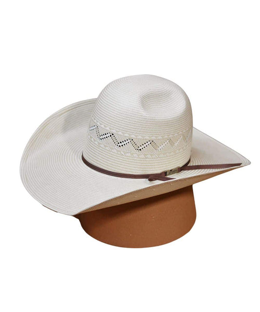 American Hat Co. Cool Hand Luke Cream And Tan Straw Hat