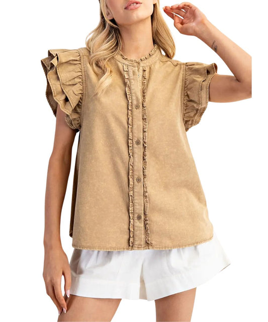 Eesome Women's Ruffle Blouse