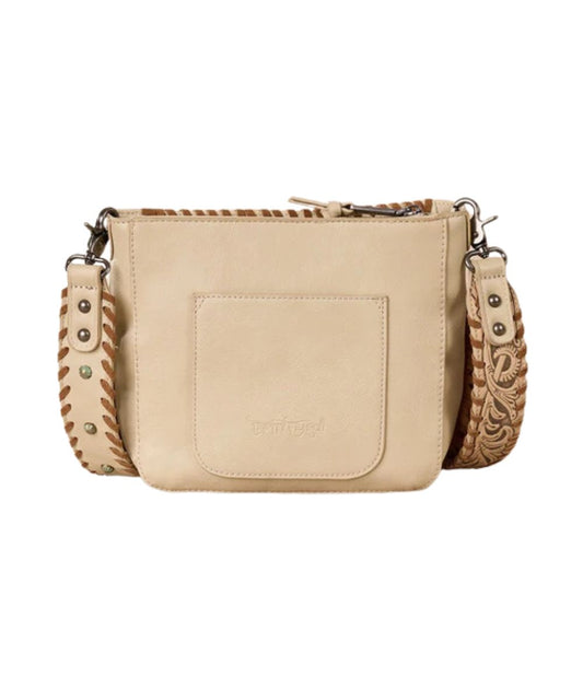 Tan Faux Leather Back With An Open Pocket