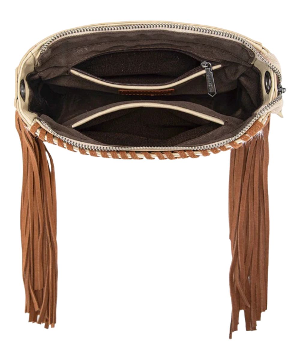 Inside View Showing The Open Pocket And The Zippered Pocket