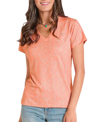 Panhandle Slim Women's Boot Stitch Performance Tee