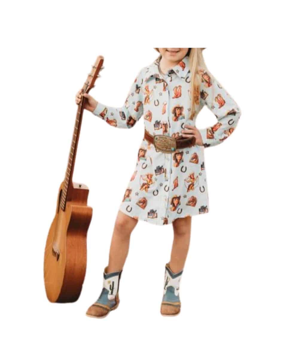 Shea Baby Little Girls' Vintage Cowgirl Dress 12-18M