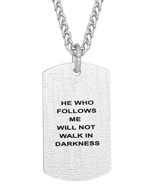 Montana Silversmiths Men's I Am The Light Dog Tag Necklace