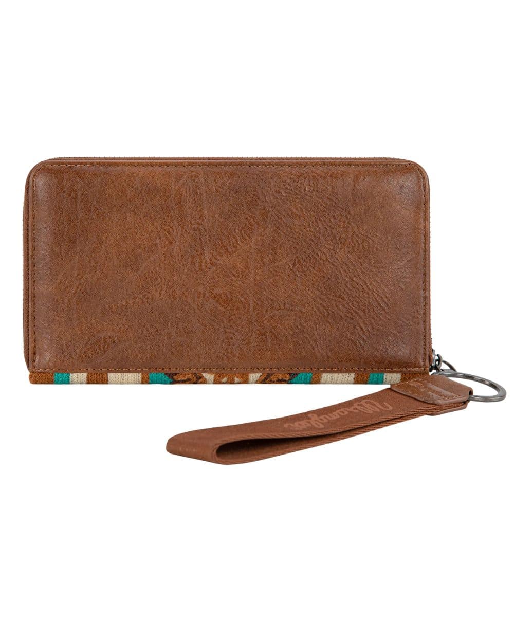 Montana West Women's Wrangler Brown Aztec Wristlet Wallet