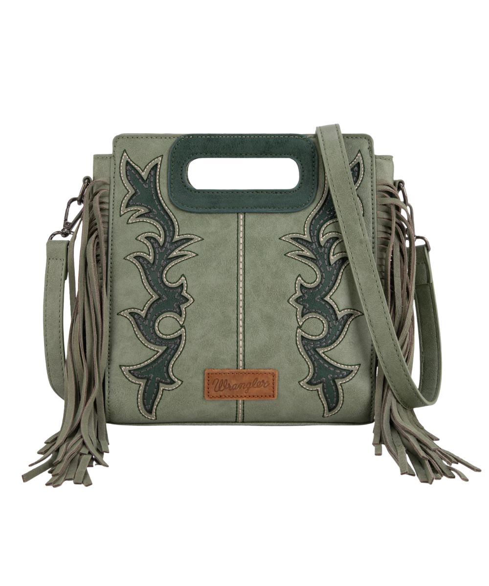Montana West Women's Wrangler Boot Scroll Crossbody Purse
