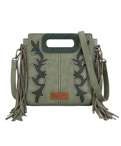Montana West Women's Wrangler Boot Scroll Crossbody Purse