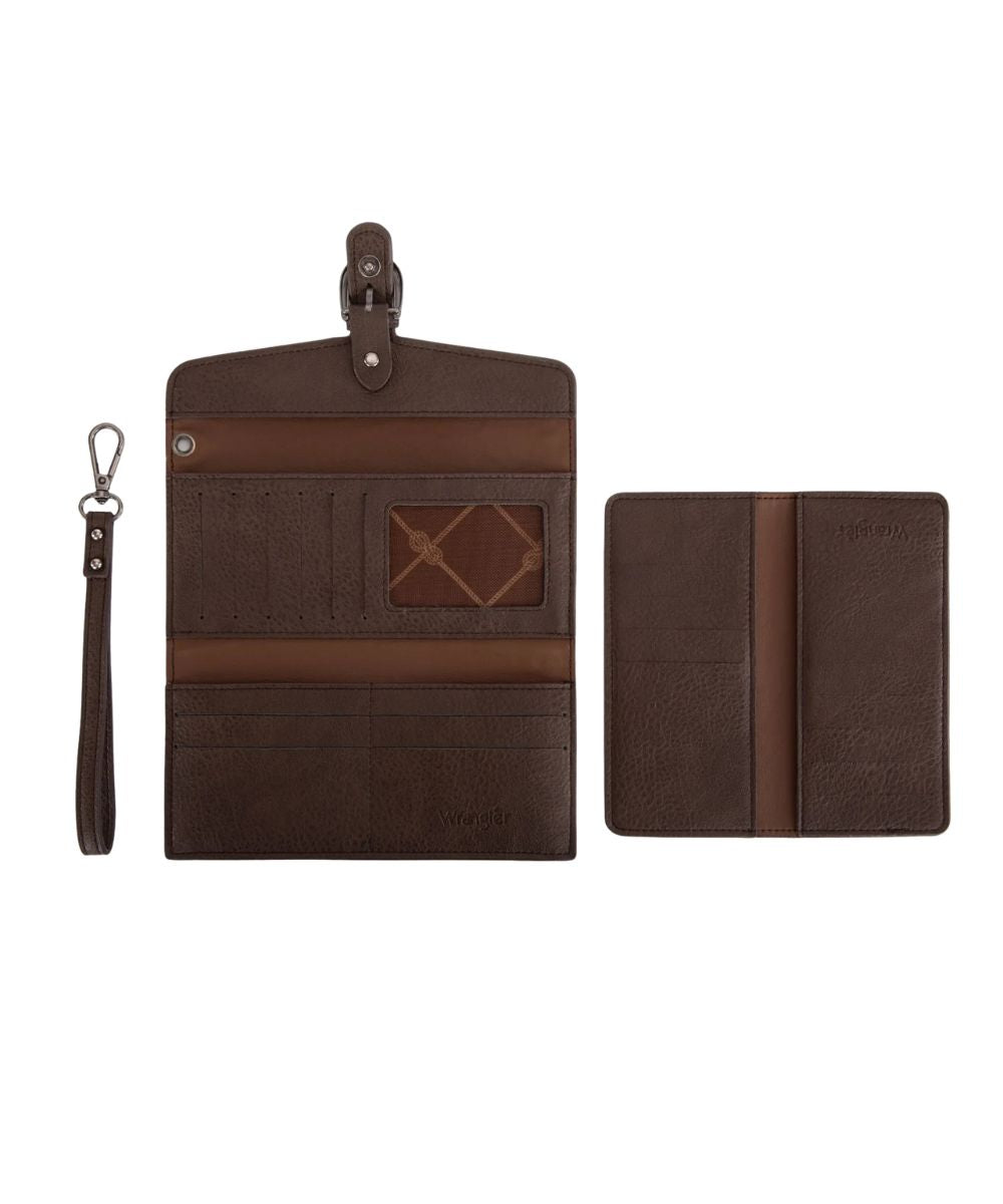 Montana West Women's Wrangler Coffee Trifold Wallet