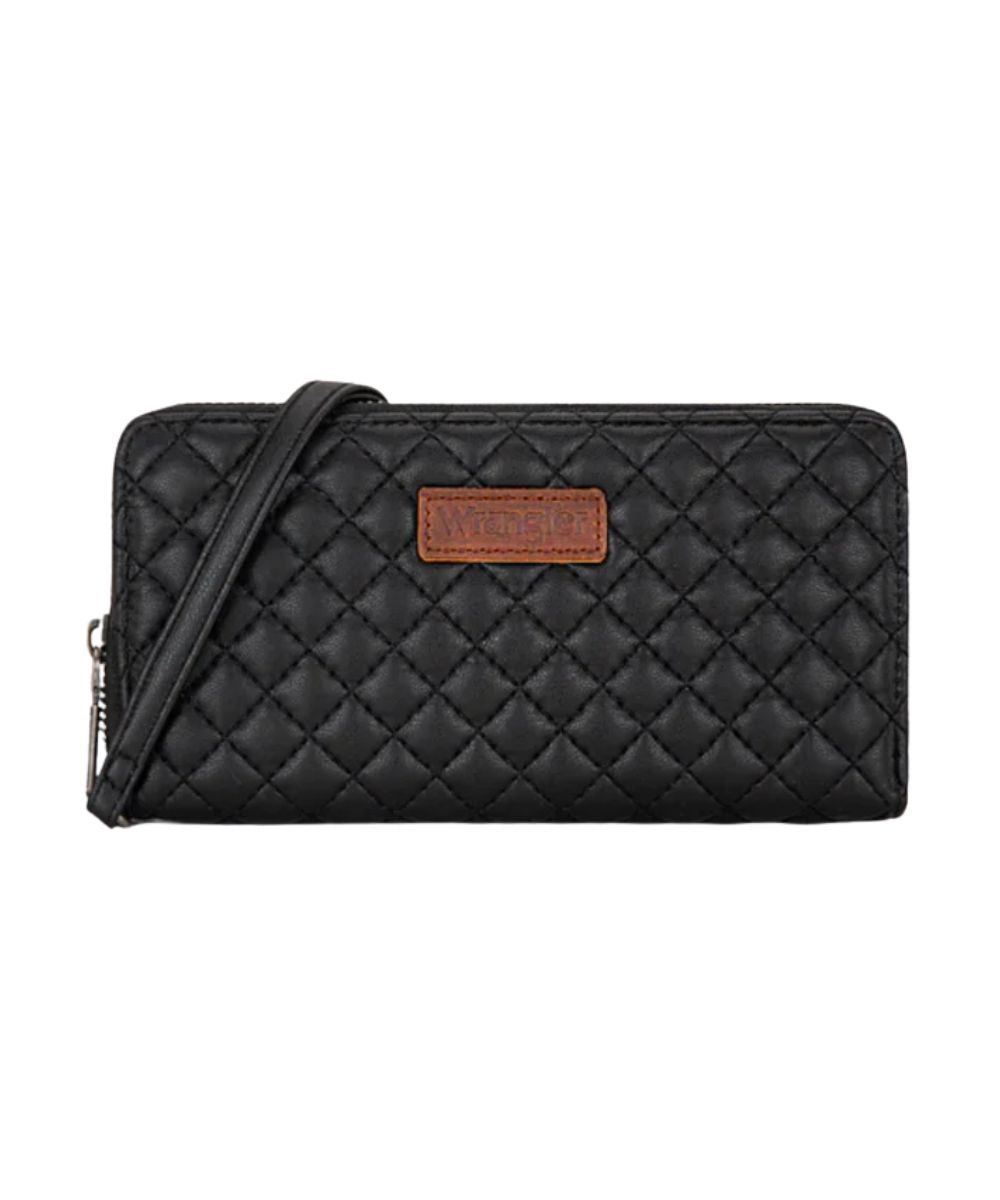 Montana West Women's Wrangler Black Quilted Wallet