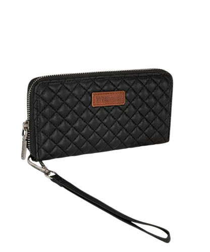 Montana West Women's Wrangler Black Quilted Wallet