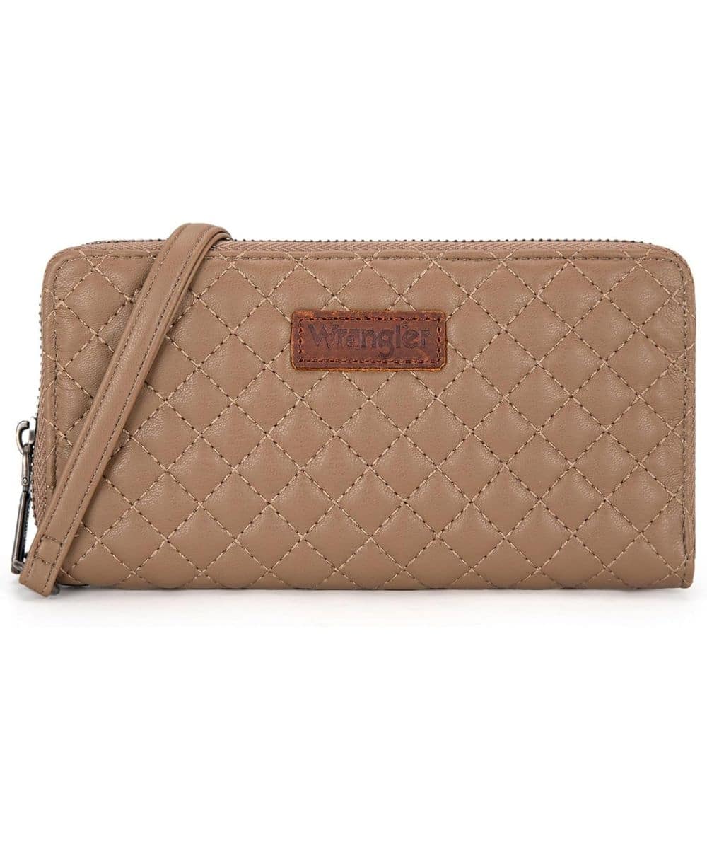 Montana West Women's Wrangler Khaki Quilted Wallet