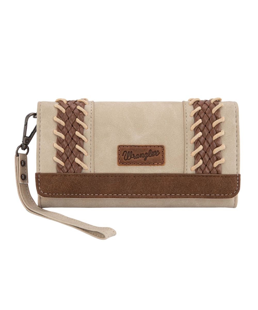 Montana West Women's Wrangler Beige Wristlet Wallet