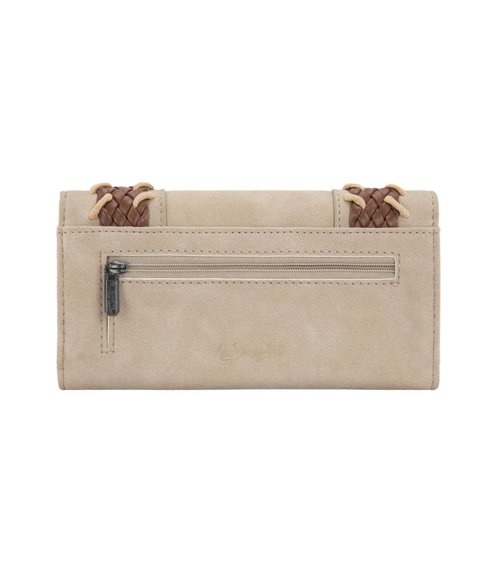 Montana West Women's Wrangler Beige Wristlet Wallet