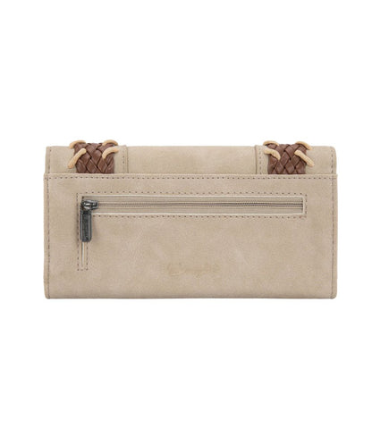 Montana West Women's Wrangler Beige Wristlet Wallet