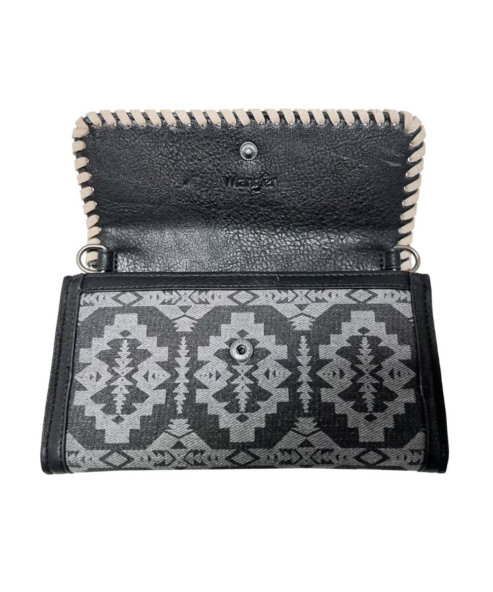 Montana West Women's Wrangler Black Aztec Wallet