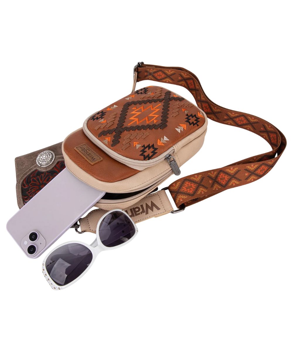 Montana West Women's Wrangler Southwestern Sling Bag