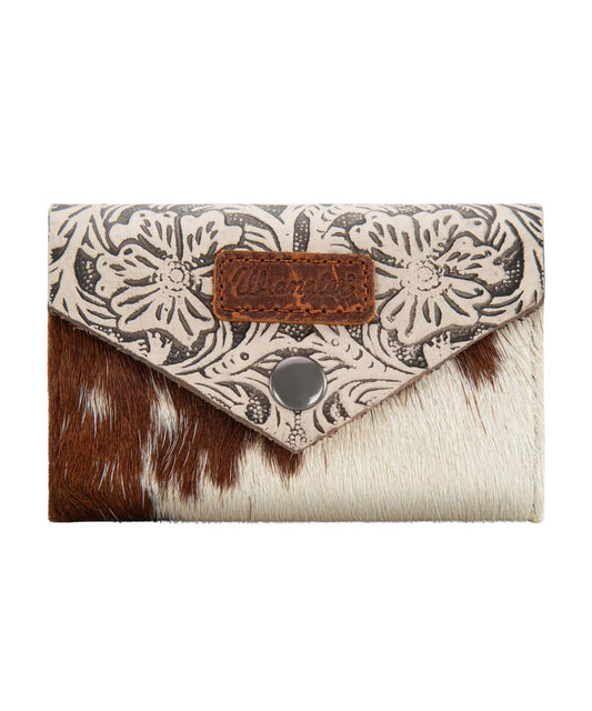 Montana West Women's Wrangler Cowhide Card Holder