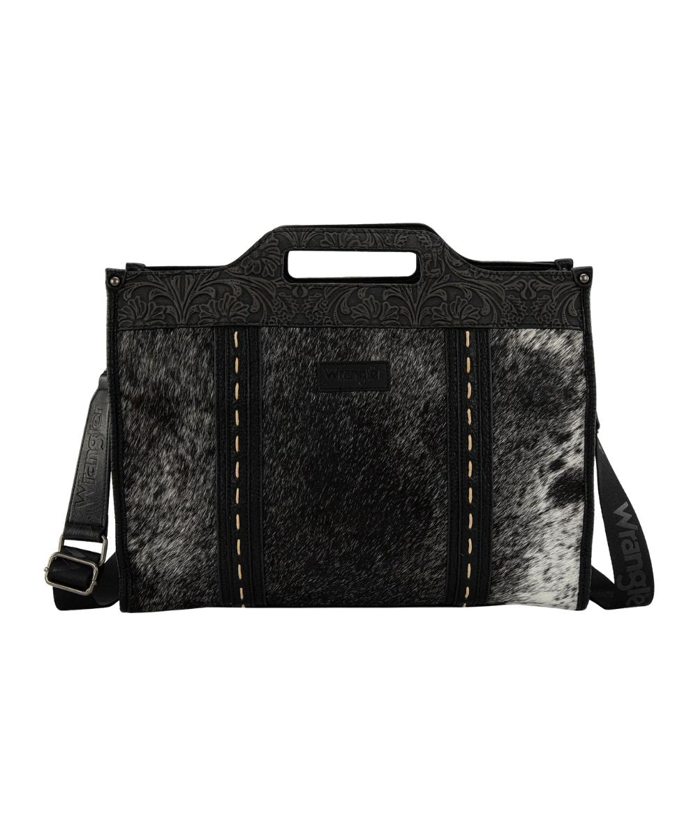 Montana West Women's Wrangler Tooled Black Satchel Purse