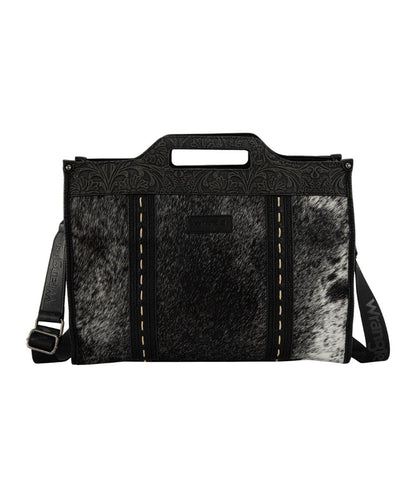 Montana West Women's Wrangler Tooled Black Satchel Purse