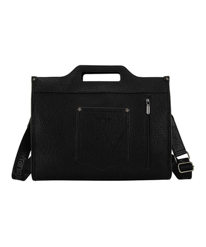 Montana West Women's Wrangler Tooled Black Satchel Purse