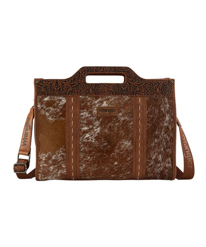 Montana West Women's Wrangler Tooled Brown Satchel Purse