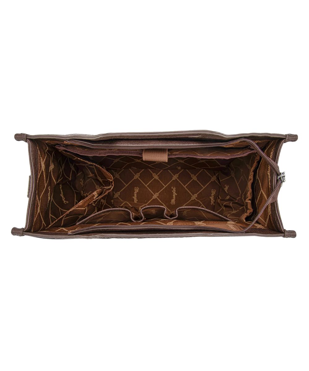Montana West Women's Wrangler Tooled Coffee Satchel Purse