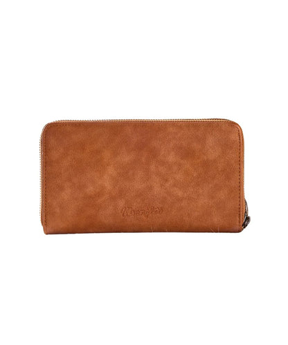 Montana West Women's Wrangler Brown Wristlet Wallet
