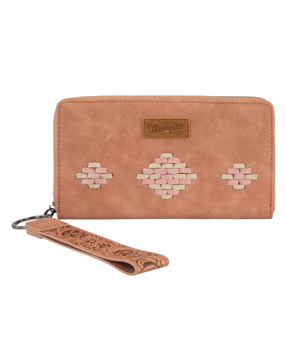 Montana West Women's Wrangler Dark Pink Wristlet Wallet