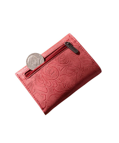 Montana West Women's Wrangler Burgundy Trifold Wallet