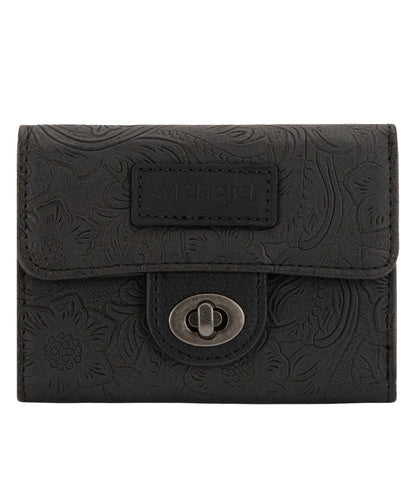 Montana West Women's Wrangler Black Trifold Wallet