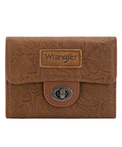 Montana West Women's Wrangler Brown Trifold Wallet