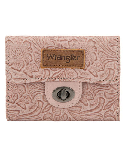 Montana West Women's Wrangler Dark Pink Trifold Wallet