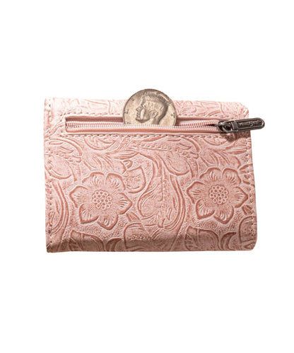Montana West Women's Wrangler Dark Pink Trifold Wallet