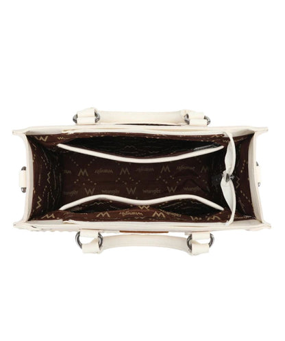Internal view featuring a zipper pocket and 2 open pockets