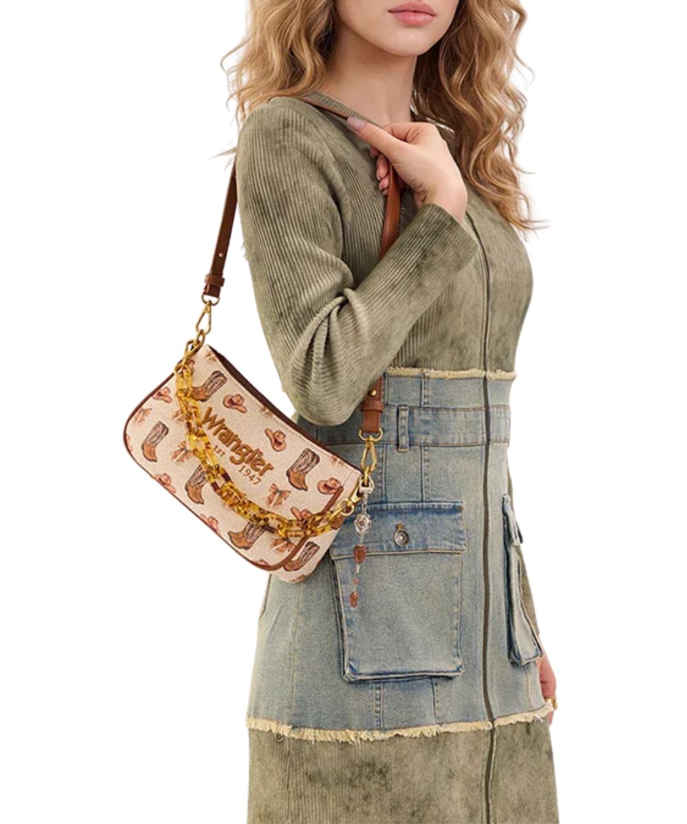 Montana West Women's Wrangler Rodeo Icons Shoulder Bag