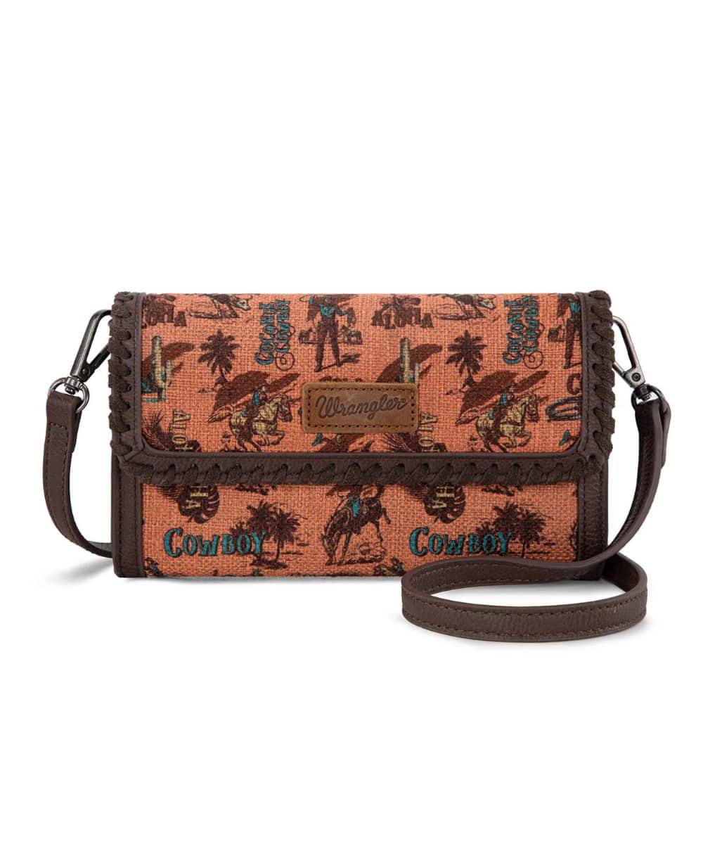 Montana West Women's Wrangler Retro Cowboy Crossbody Wallet